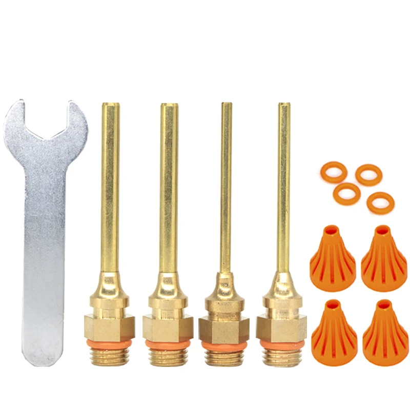 

70mm Glue Gun Long Nozzle 1.5mm/1.8mm/2mm/3mm Leak-proof Glue Nozzle with Protective Cap Replaceable Glue Gun Accessories