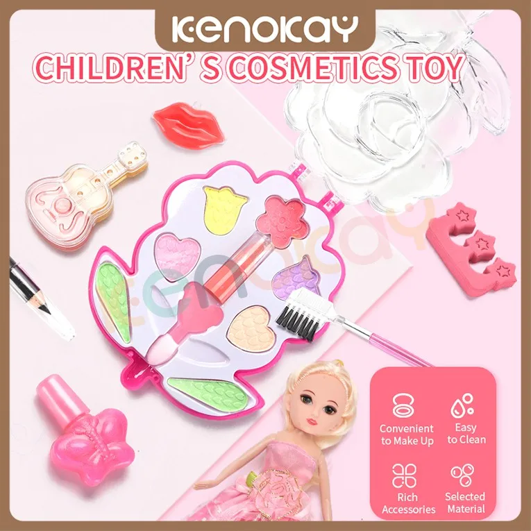 

Игрушки для макияжа KENOKYA для Барби, детский косметический набор для макияжа