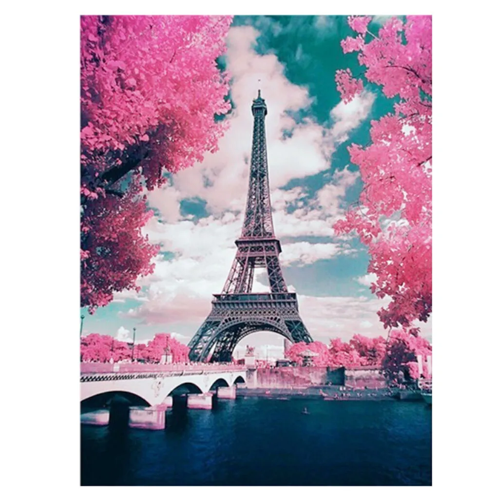 

#40 Tower Diy 5d Diamond Painting Embroidery Cross Crafts Stitch Art Decor Kit New Year Xmas Decorations For Home