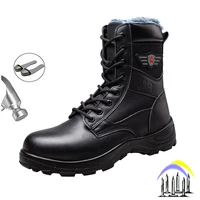 high top work safety shoes men indestructible safety boots steel toe winter shoes for male anti smash comfortable sport sneakers