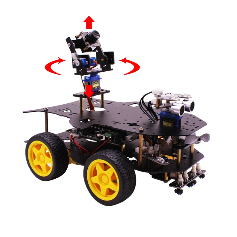 Raspberry Pi 4B 4WD умный робот набор для самостоятельной сборки автомобиля
