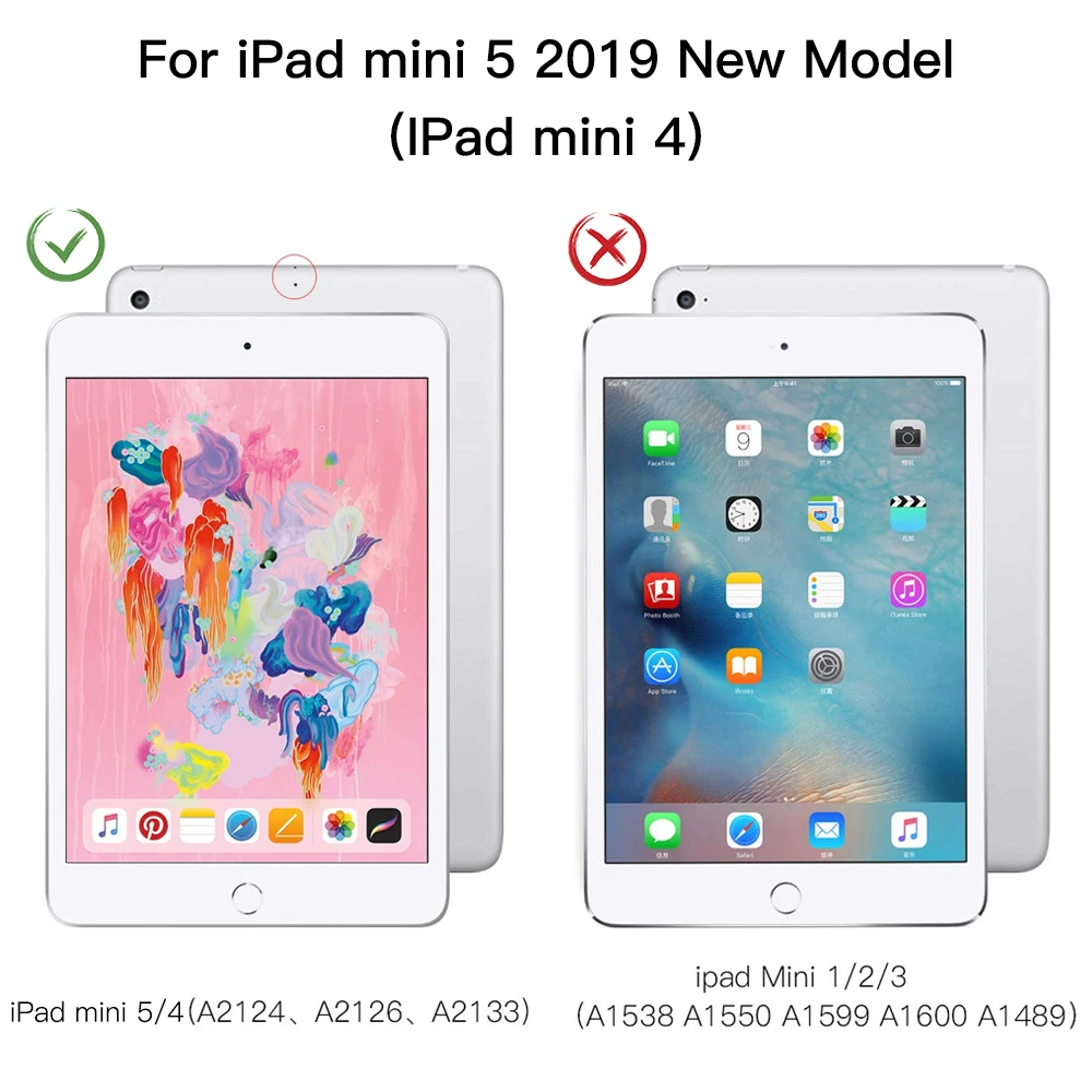 Водонепроницаемый чехол для IPad Mini 4 5 с держателем карандашом из ТПУ Прозрачный