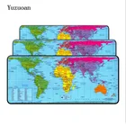 Большой коврик для мыши Yuzuoan с картой мира, игровой коврик для мыши из натурального каучука, игровой коврик для мыши, игровой коврик для компьютерного стола, игровой коврик для мыши