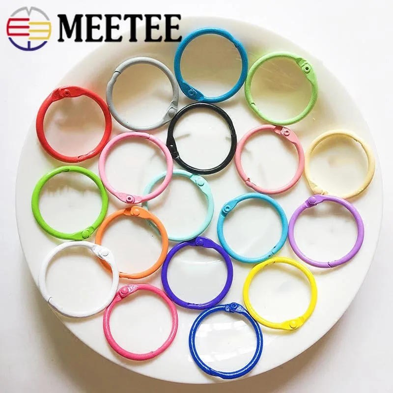 30 шт Meetee Красочные мм O D металлические пряжки для ключей ручная работа сумка