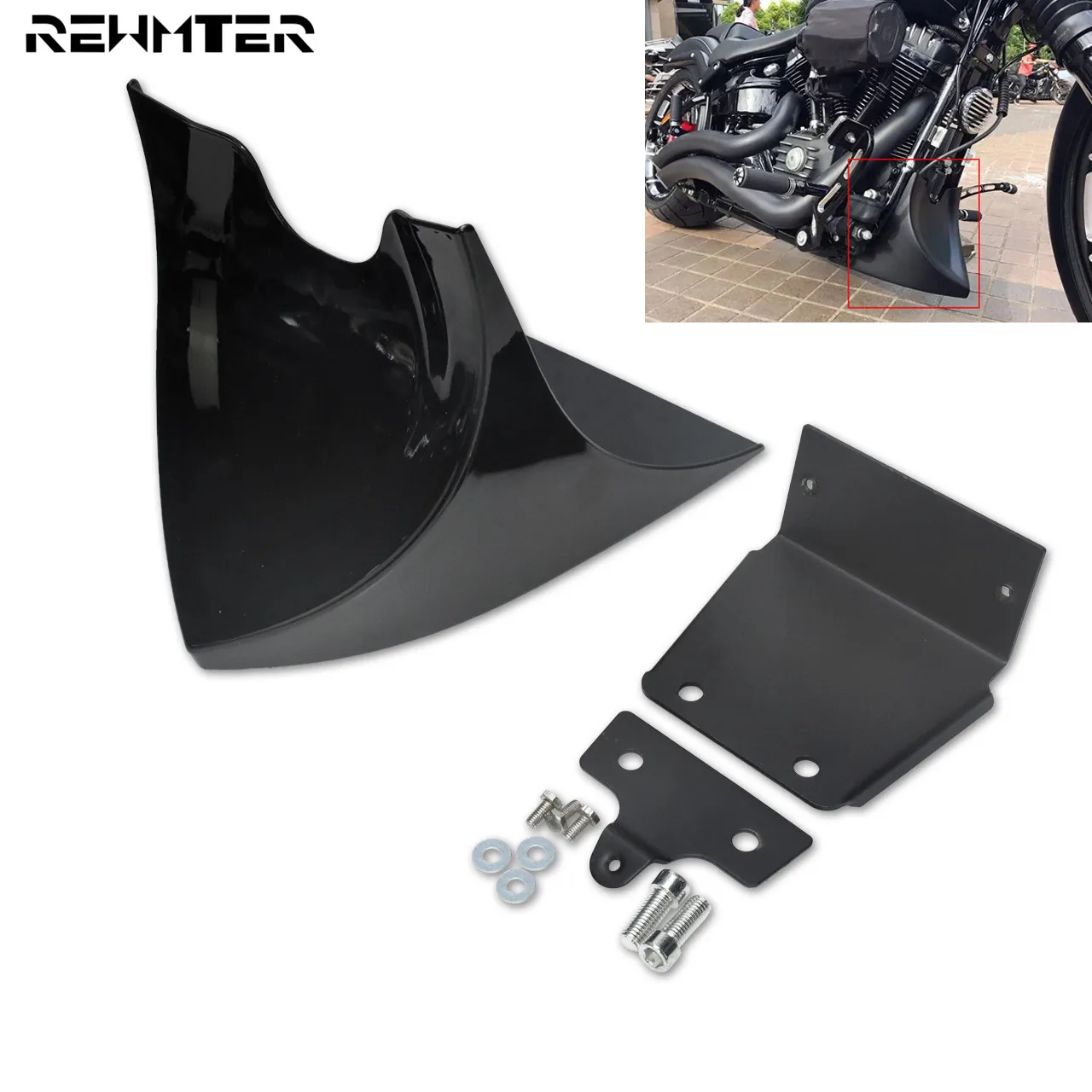 Мотоциклетный нижний передний спойлер обтекатель черная крышка для Harley Sportster XL 48