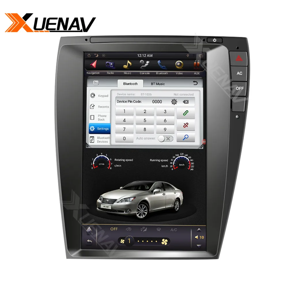

XUENAV 10.4 inch CAR GPS Radio Navigation For-LEXUS GX470 2004 Car DVD Player Vertical Screen Android System support carplay