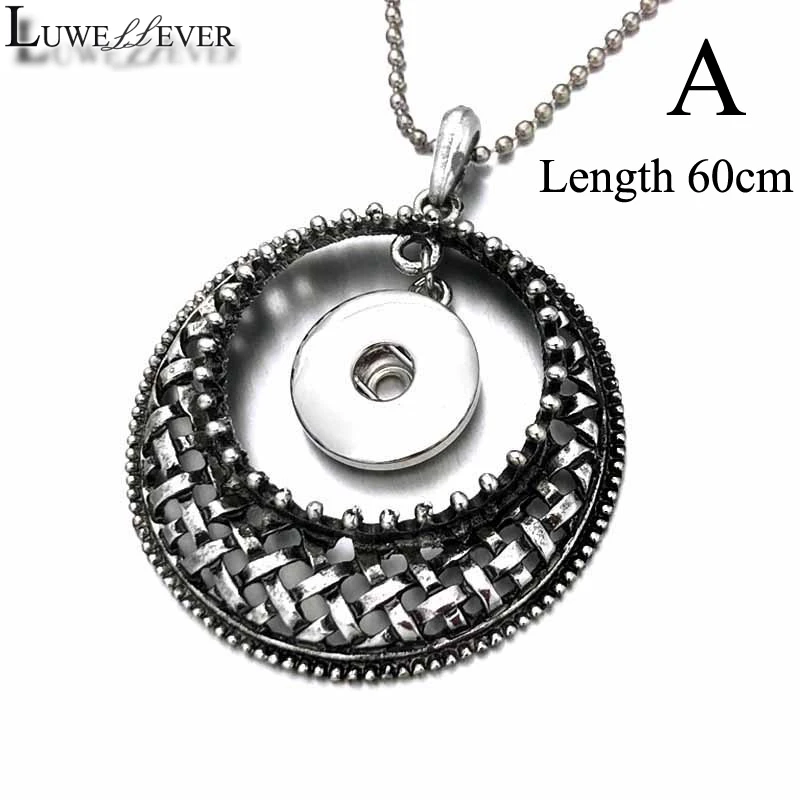 LUWELLEVER Hollow Heart Necklace Interchangeable Ginger 092 Fit 18mm Snap Button Charm Jewelry For Women Gift | Украшения и