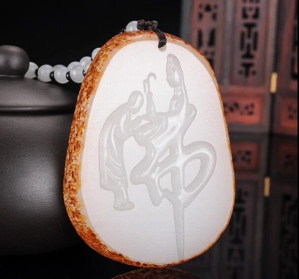 Оригинальная Подвеска из камня Синьцзян Хэтянь ланолин белый бренд Будды