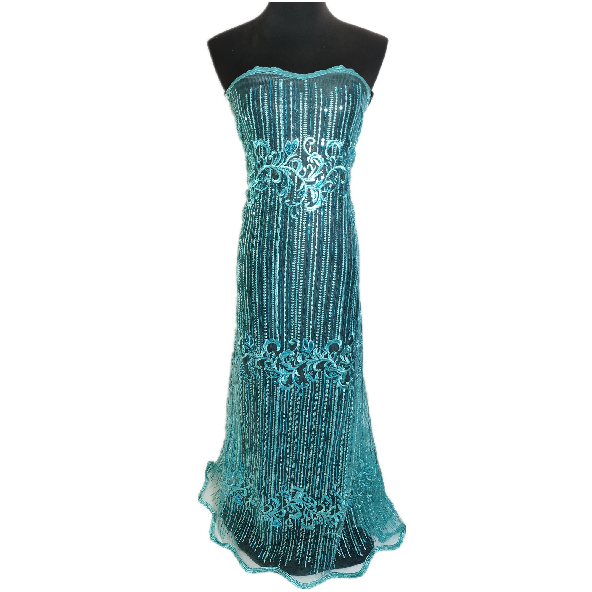 Высокое качество Африканский тюль кружева ткани с блестками доступная