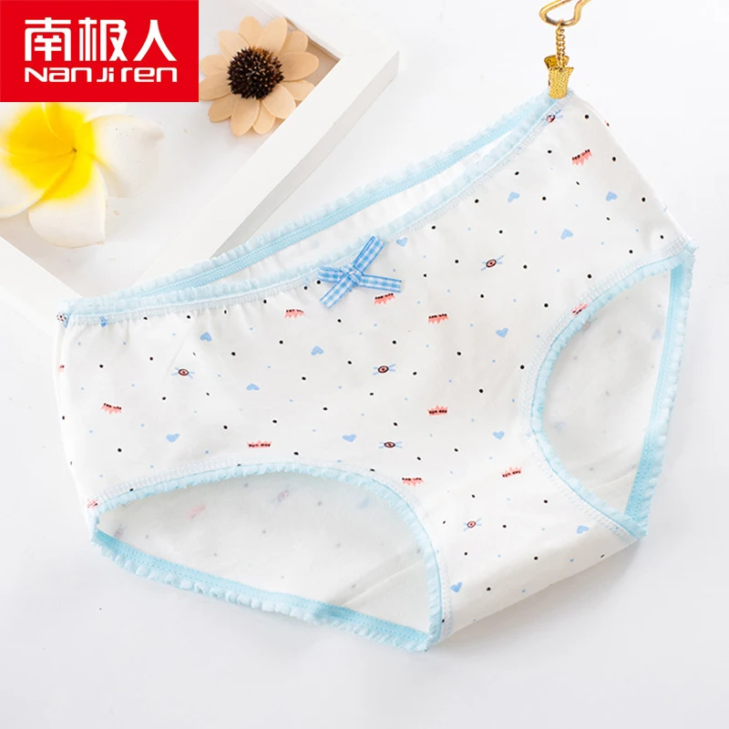 NANJIREN 5/pcs Women Briefs Cotton Pink Gray Print Female Underwear Girl Large Size Underwears Panties Beautiful Teenage Shorts | Женская