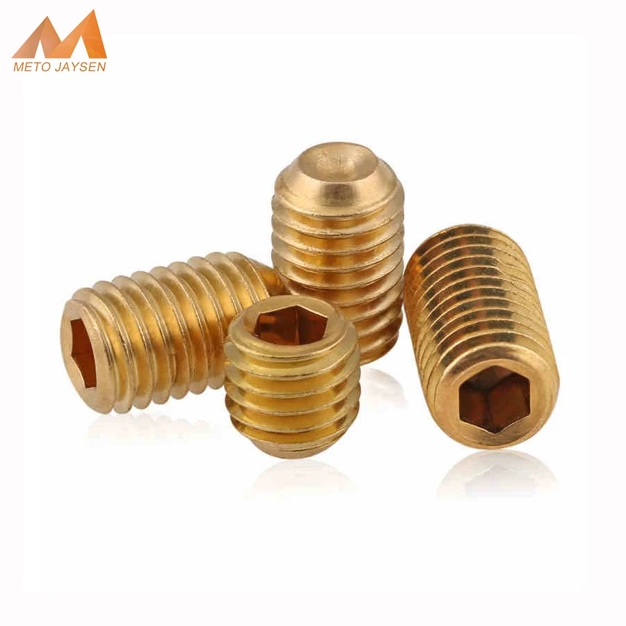 

Brass Set Screw with Cup Point M2 M2.5 M3 Headless Hex Socket Head Set Screw Grub Screw Length 2mm-16mm