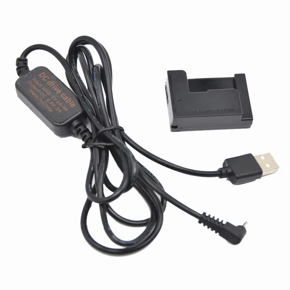 Устройство DR 80 для подзарядки аккумулятора телефона с USB кабелем Canon G1X G3X G15 G16 SX50