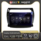 EKIY T900 6 128G 8 CORE Android 10 для Citroen C4 C-Triomphe C-Quatre 2004-2009 Автомобильное радио Мультимедийный видеоплеер Blu-ray IPS Экранная навигация GPS Авторадио Стерео BT нет 2din 2 DIN DVD
