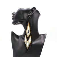 fashion bohemian ethnic vintage tassel earrings for women charm jewelry stud earrings female wedding bohemian earrings