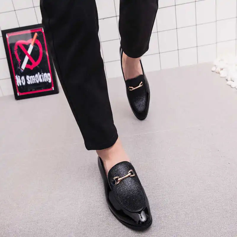 

Fashion Pointed Toe business Dress Shoes Men Loafers Leather Oxford Shoes for Men Formal Mariage slip on Wedding party Shoes k3