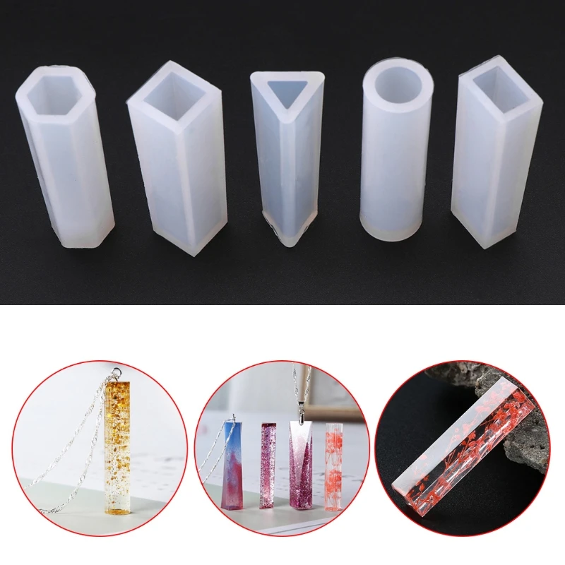 

Handmade Crystal Epoxy Resin Mold Necklace Pendant Casting Silicone Mould DIY Crafts Jewelry Earrings Making Tool