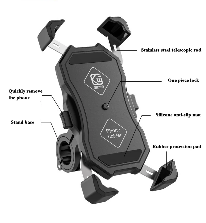 

Motorcycle Bicycle Phone Navigation Holder Moto Bike Support handlebar Rearview Mirror Mount Clip Bracket for Mobile CellPhone