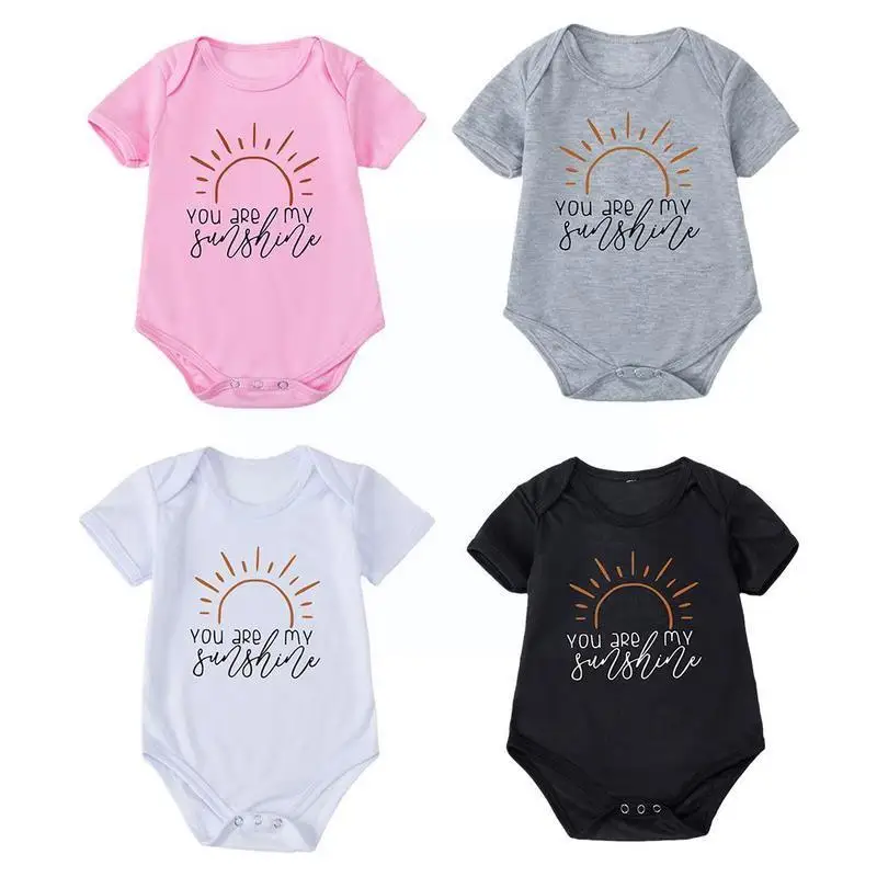 

Summer Newborn Letter Printing Romper Baby Romper Short-sleeved One-piece L2X1