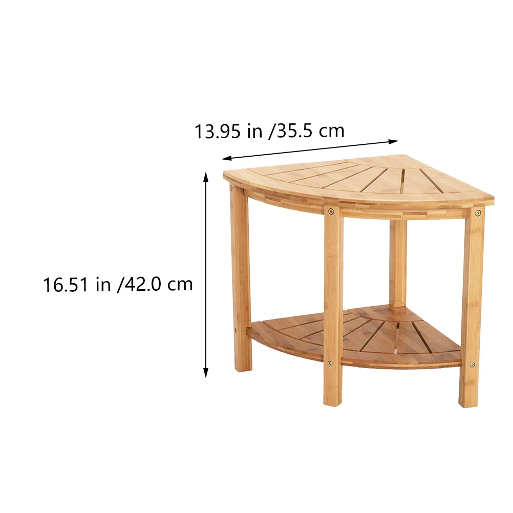 

1PC European Corner Stool Fan Shaped Arc Edge Shelf Bathroom Bath Stool