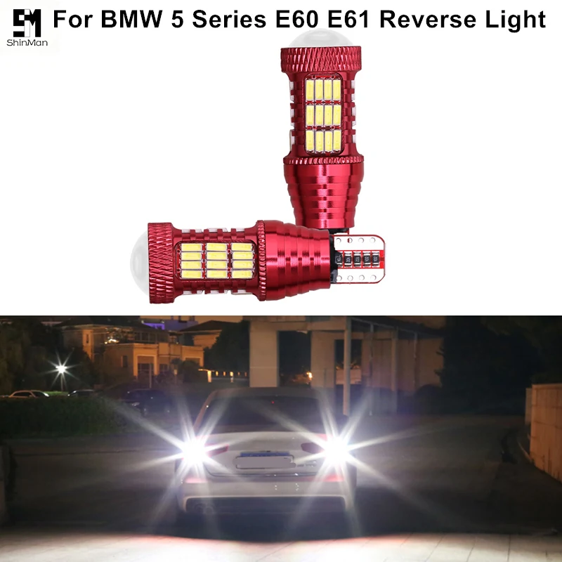 2X T15 921 W16W T16 LED обратная светильник для BMW 5 серия E60 E61 F10 F11 F07 E39 E90 Mini Cooper canbus