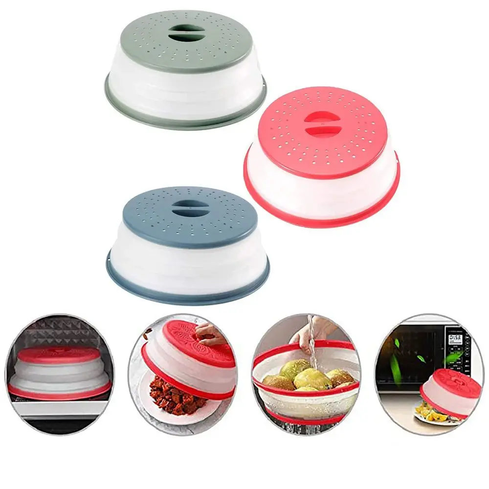 

Foldable Fresh Cover Multi-Function Heating Cover Microwave Oven Anti-Oil Splash Plastic Hot Food Cover Kitchen Supplies