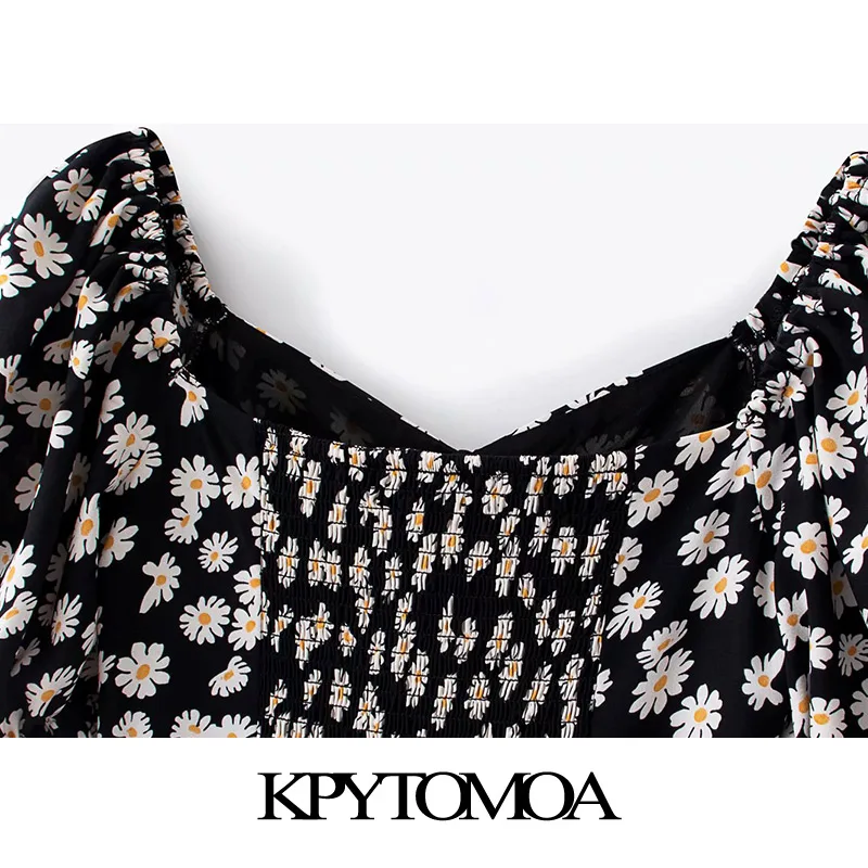 KPYTOMOA женское 2020 шикарное модное мини платье с цветочным принтом Винтажные