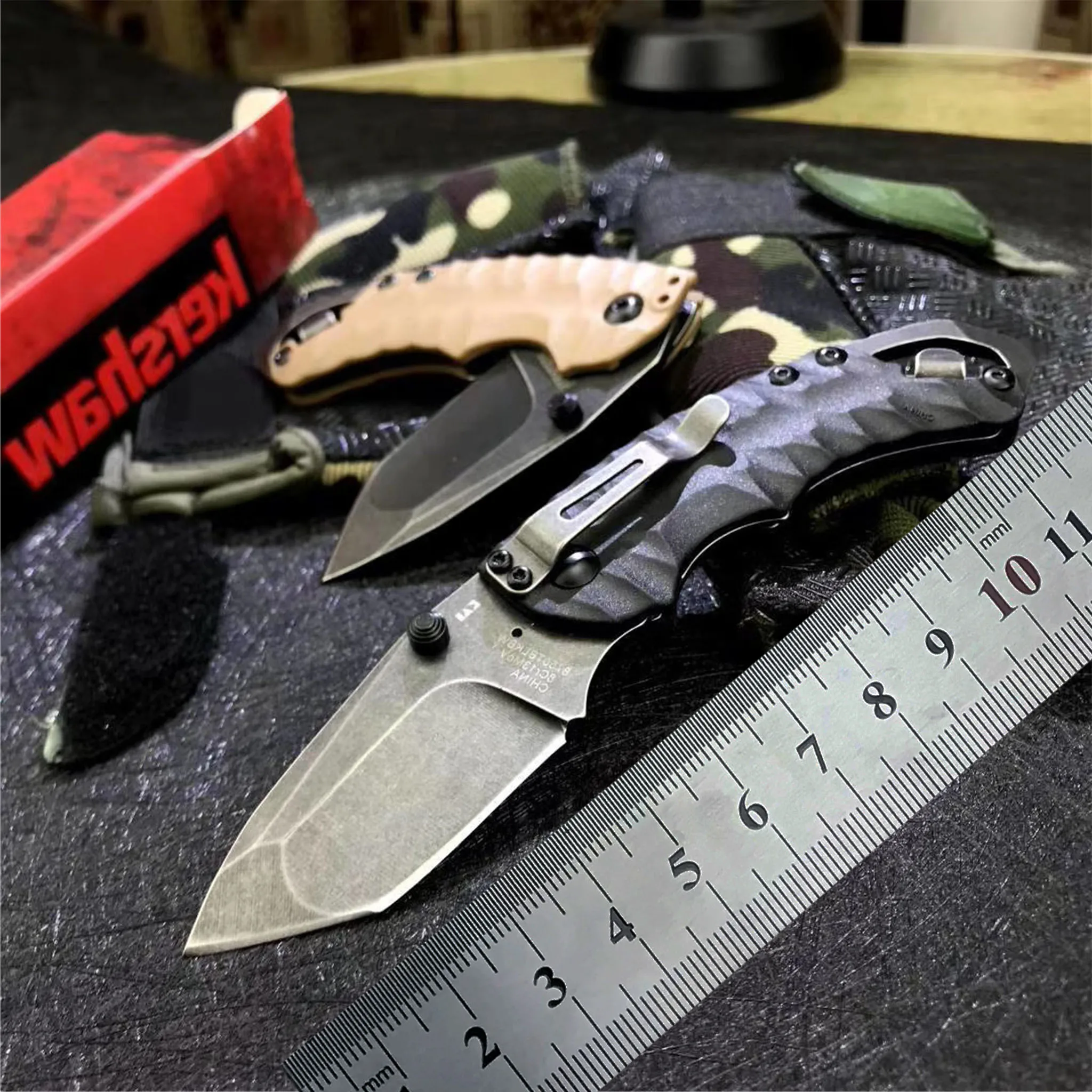 

Kershaw 8750 Folding Blade Knife Mini Military Combat Outdoor Camping Hunting Survival Tactical Utility Pocket EDC Multi Knives