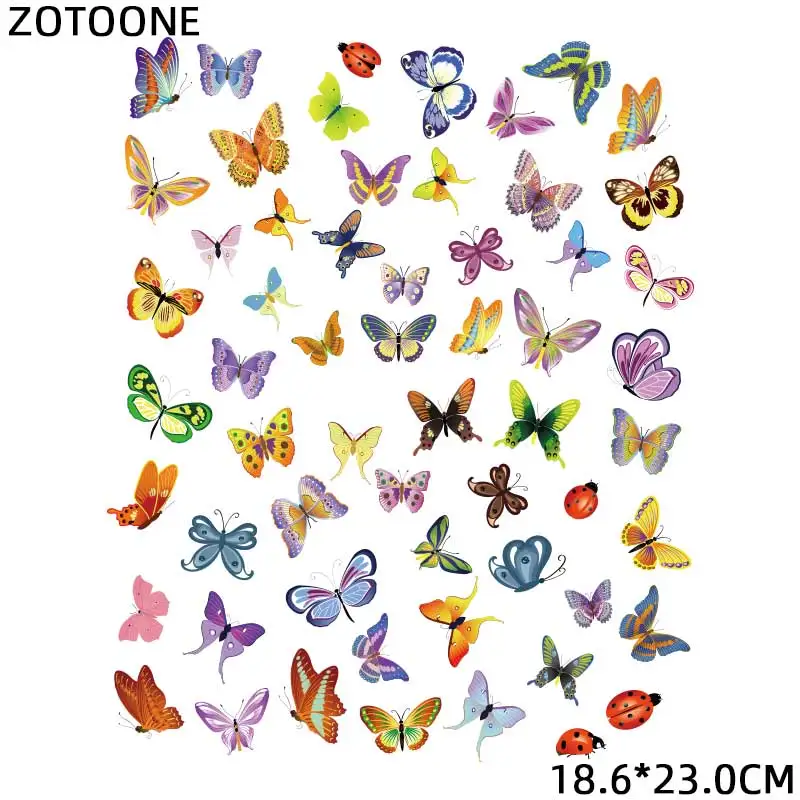 Бабочка с принтом животных пользовательские вышитые патчи утюг на для одежды