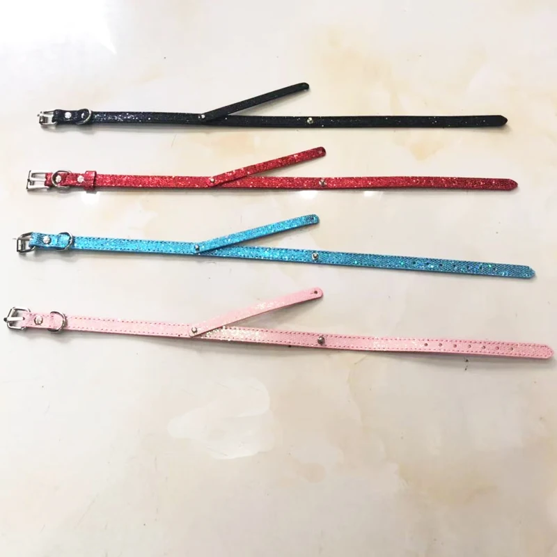 Лента для ошейника с блестками 10 шт./лот 370 мм длина ширина маленьким ремнем 8