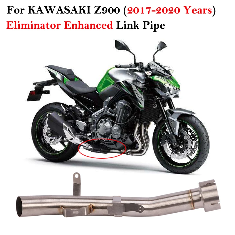 

Slip On Motorcycle Exhaust Pipe Modified Moto System For KAWASAKI Z900 2017-2020 Eliminator Enhanced Link Pipe With Carbon Fiber
