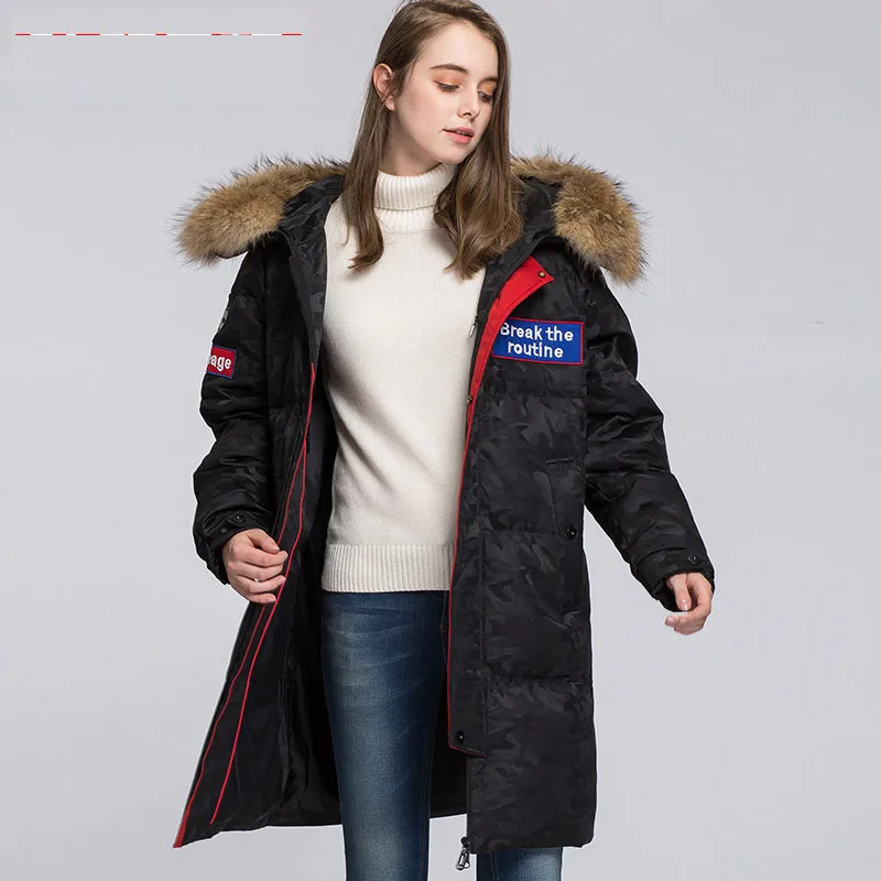 2021 new winter fashion men's duck down coat long jacket male warm parkas with real fur hooded black red plus big size xxxxxxxxl