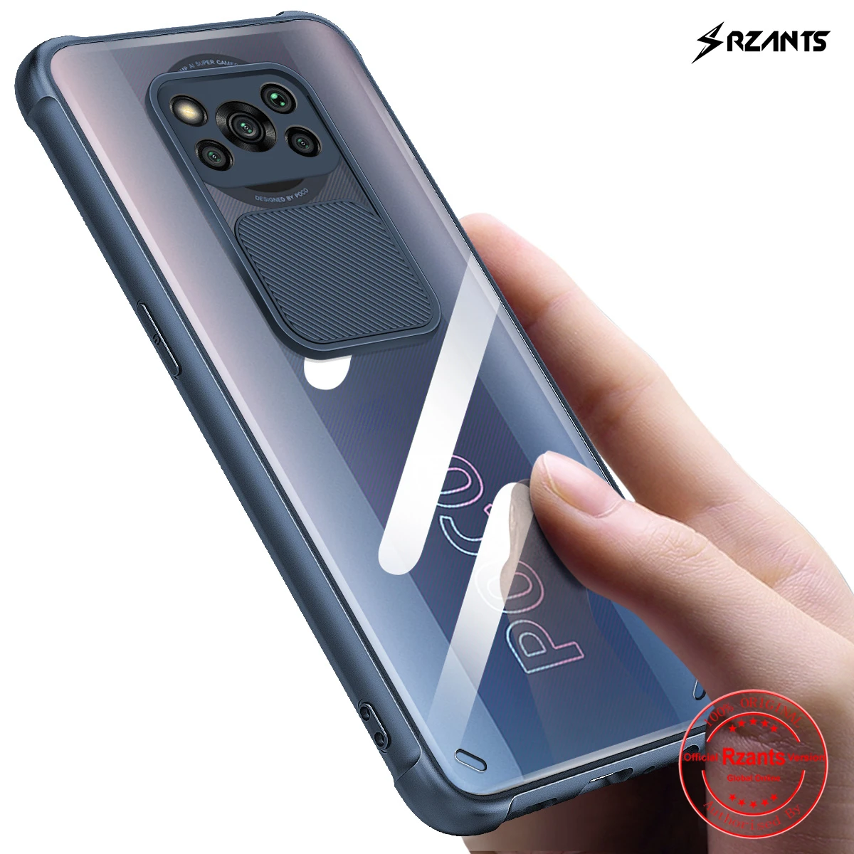 Мягкий чехол Rzants для Xiaomi POCO X3 NFC Pro [Защита объектива] Подушка безопасности Conor