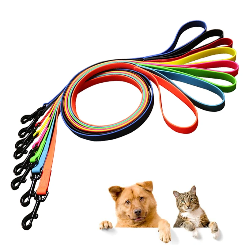 

Dog leash dog collar PVC Waterproof dog lead leashes anti dirty easy to clean for Big small dogs puppy collar leash pet products