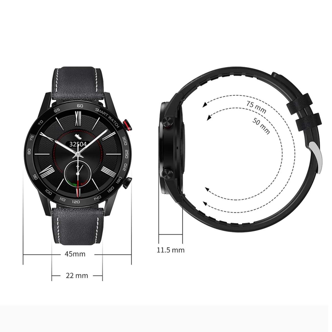 

DT95 1.3inch Smart Watch IP68 Waterproof Men Full Touch Fitness Tracker Blood Pressure Smart Clock TFT Sleep Monitor Smartwatch