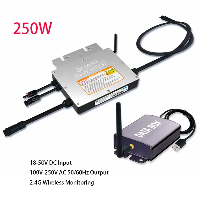 Микро инвертор 250 Вт солнечный микро умный вход 18V 50VDC выход 110 250VAC