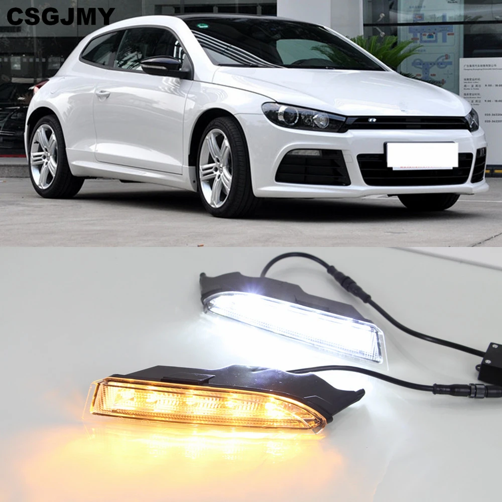 1 комплект для VW Volkswagen Scirocco R линия 2010 2011 2012 2013 2014 светодиодный DRL Габаритные огни с