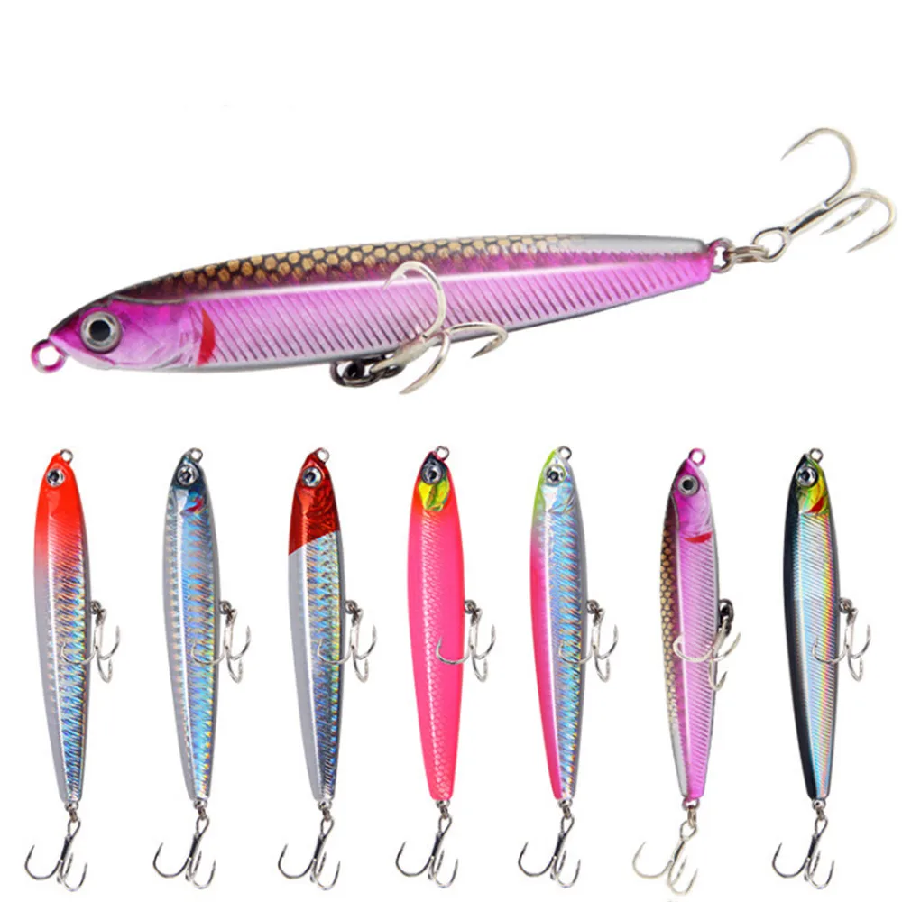 

1PCS Pencil VIB Sinking Fishing Lure 8cm 14g Artificial Hard Bait Crankbait Wobbler Fishing Tackle For Bass Pike Pesca