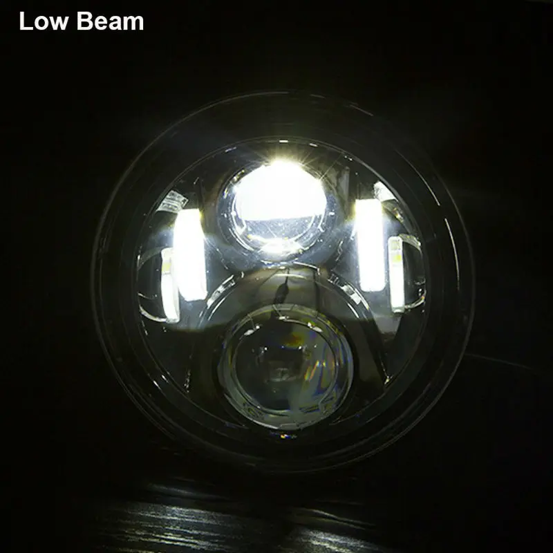 

2PCS 7Inch Round LED Headlights with Hi/Lo Beam for Jeep Wrangler JK LJ TJ CJ 2003-2009 Hummer H1 H2