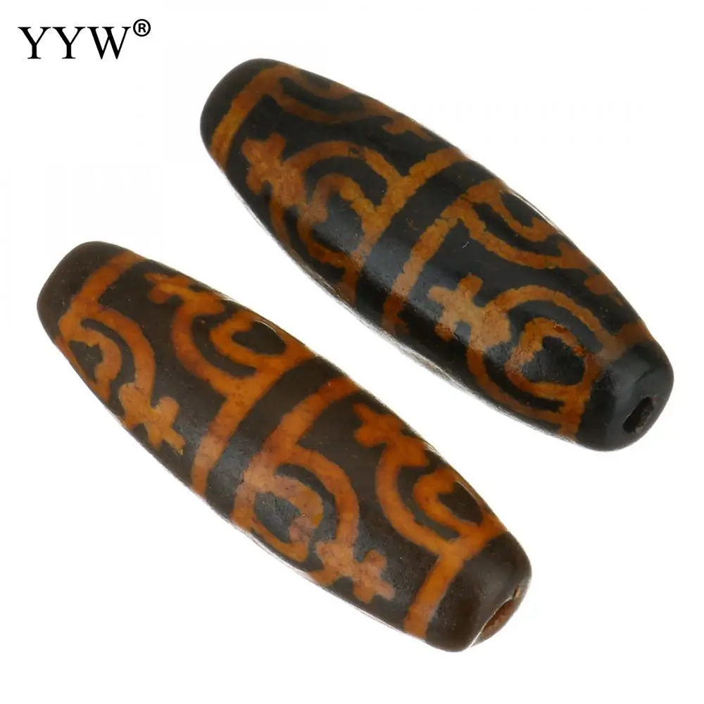 

5PCs Grade AAA Accessories High Quality Natural Tibetan DIY Making 10.50x29x10.50mm Dzi Beads Vintage Beaded Jewelry Oval
