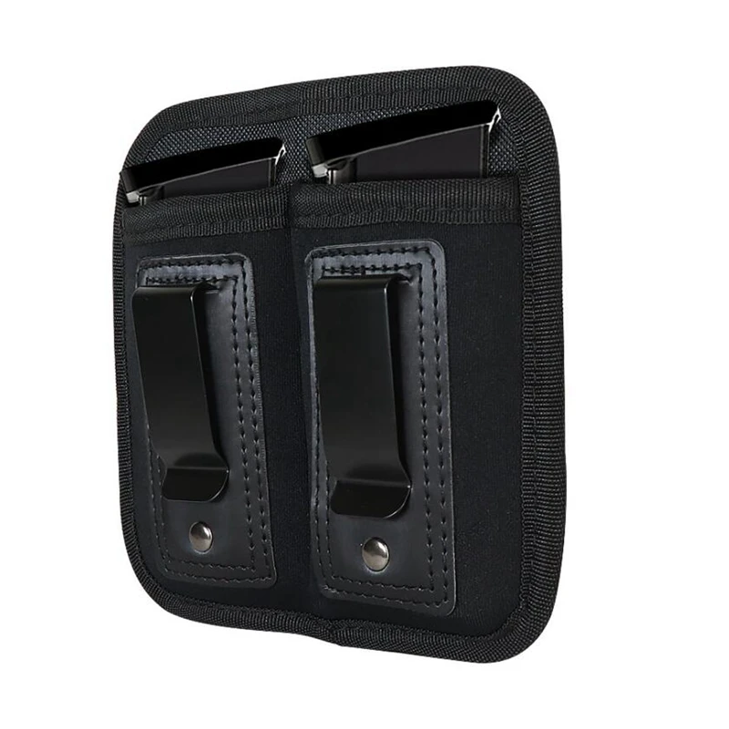 

Tactical Concealed Carry 2 Magazine Flashlight Pouch Case Holder IWB For 9MM Mag Unversial Glock Hunting-Gun-Accessories