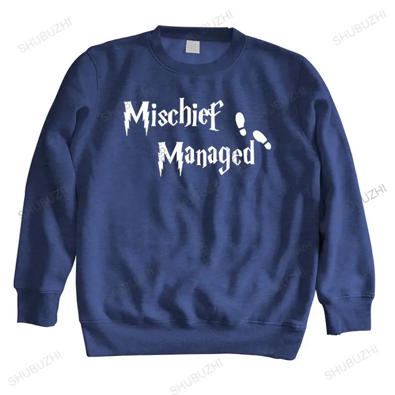 

cotton sweatshirt male hoodies Mischief Managed hoodie Marauders Map Footsteps Wizard Geek Gift High Quality o-neck warm hoody