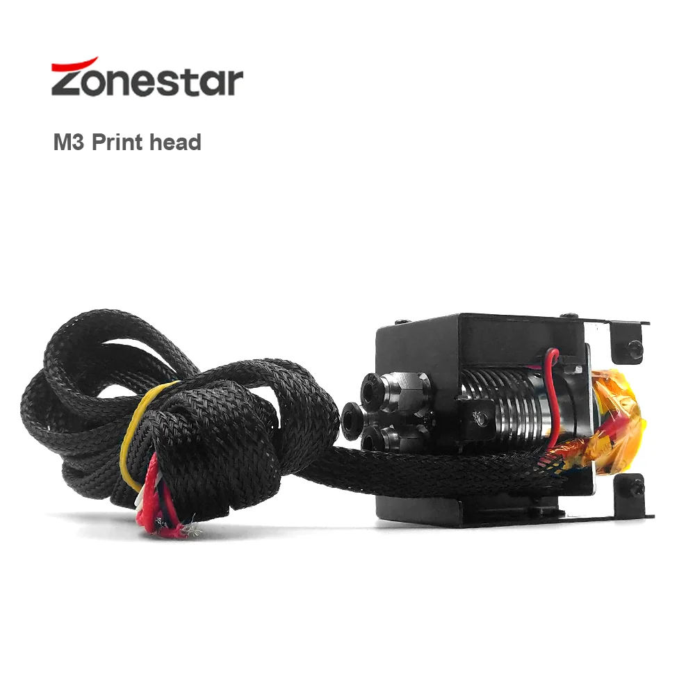 ZONESTAR 12V 3D-принтеры обновления Комплект один/два три экструдер 2 в 1 из 3-в-1 смешанный Цвет HOTEND штранг-прессования подачи печатающей головки