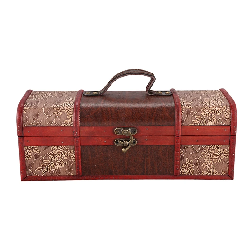 Цилиндр Винтаж Ретро деревянный хранение винных бутылок Подарочная коробка