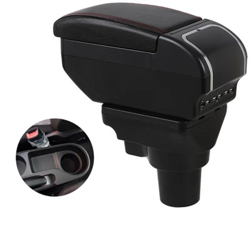 Большое пространство + двухслойный USB интерфейс подлокотник для Hyundai solaris 2/accent/Verna