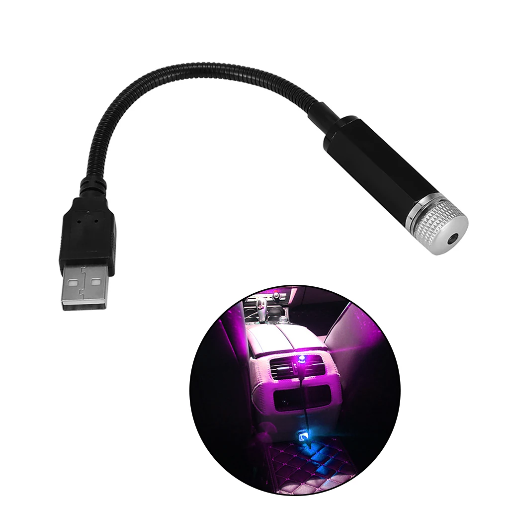 

Romantic LED Night Light Car Ceiling Projector Light USB Interface Mini Projector Lamp 360 Degrees Adjustable Ambient Lamp