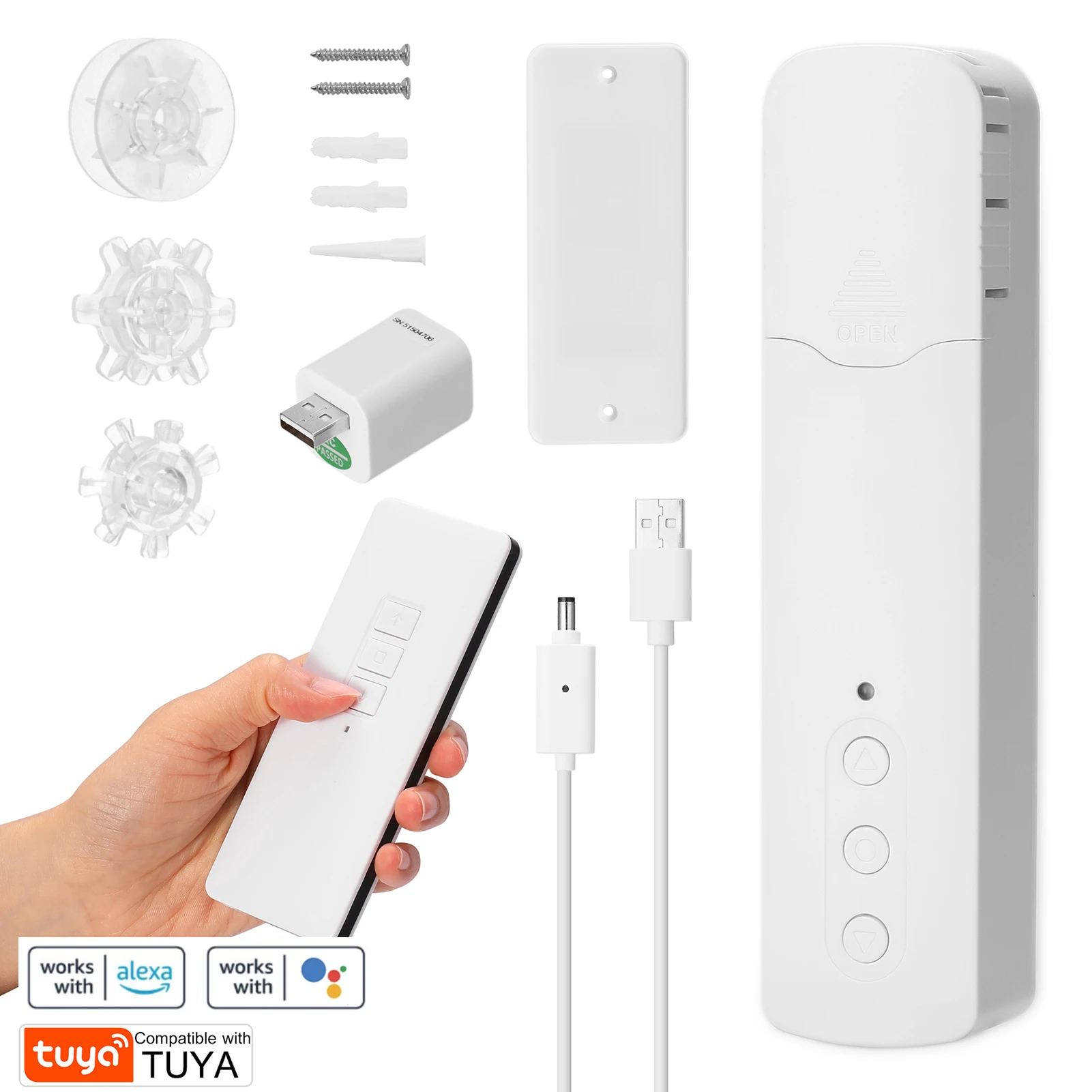 

Умный двигатель для занавесок Tuya с Wi-Fi, мотор для занавесок с бусинами, домашний с Wi-Fi преобразователем, управление через приложение для моби...