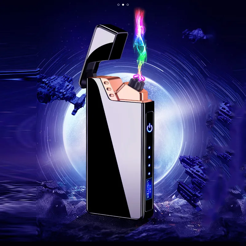 Умная дуговая зажигалка с USB зарядкой и светодиодным сенсорным экраном датчиком