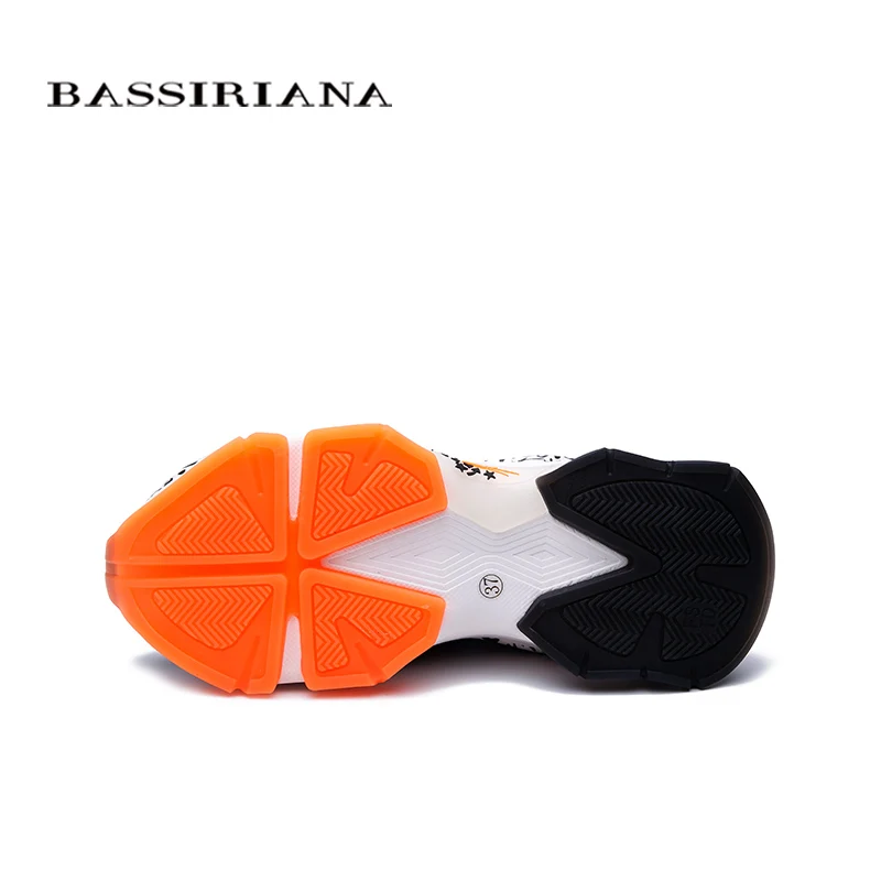 BASSIRIANA2019зима новые женские туфли цвета соответствия леопардовые кожаные