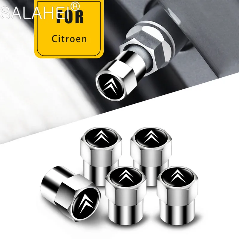 

5Pcs Car Wheel Tires Valve Stem Air Cap Airtight Covers For Citroen C2 C3 C4 C5 ZX Quatre Saxo Xsara Jimny 1.6 Car Accessories