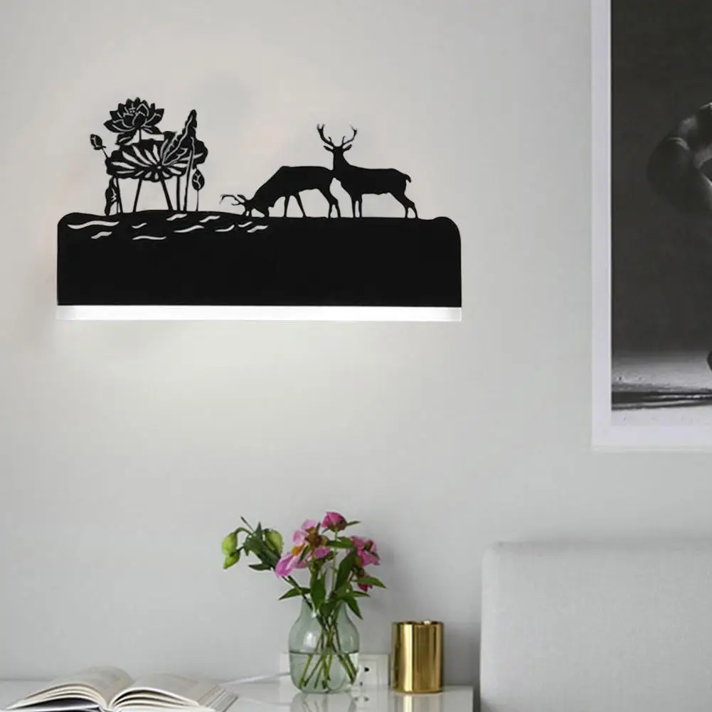 

Romantic Wall Lamps Acrylic Lampshade Lighting Fixture Upside Warm Down Cool For Living Room Bedside Animal Lights
